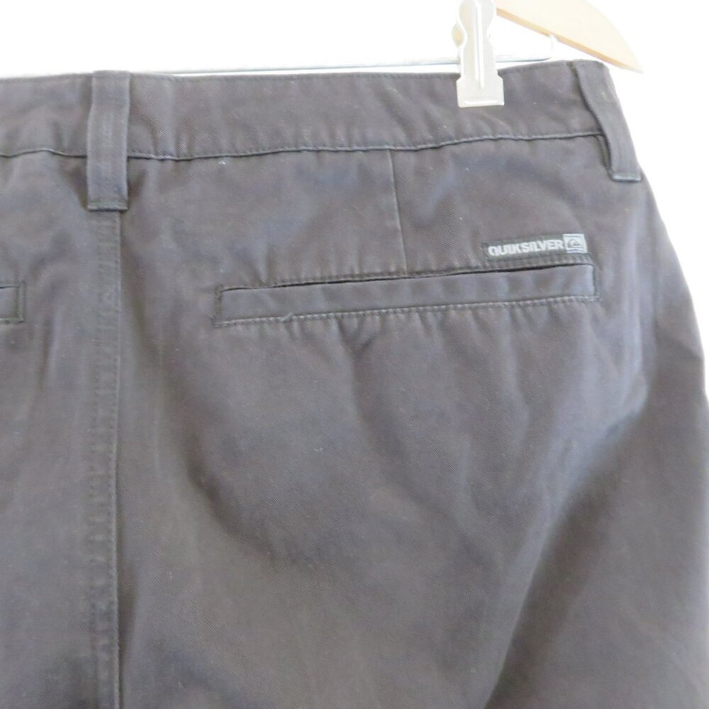 Quiksilver Chinos Pants Black Mens 36 x 31 Cotton Twill Slacks Straight Leg - Picture 11 of 13